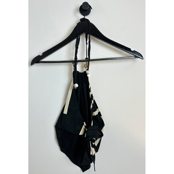 SIR. Linocut Beaded Scarf Top in Black/Cream Size US 4 - Picture 7 of 11